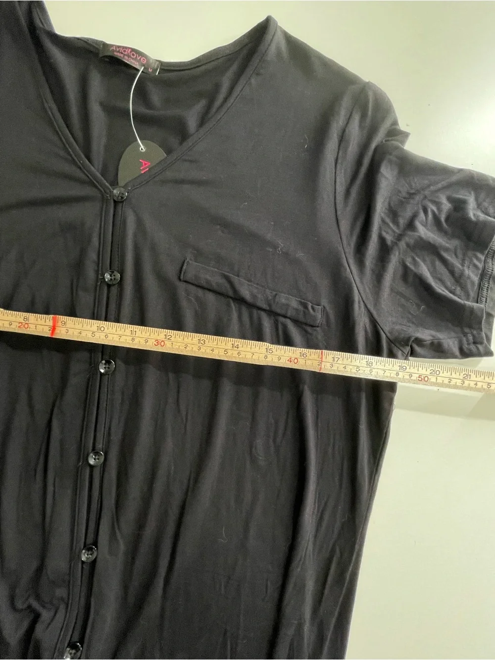 Avidlove Casual V-Neck Button Down Nightgown in Black Size Medium NWT